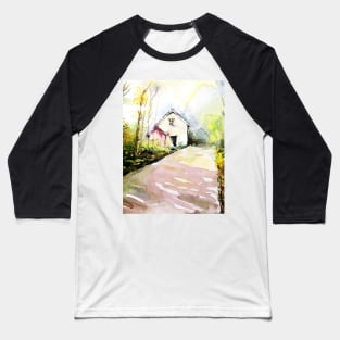 Beautiful Cottage Garden Painting Baseball T-Shirt